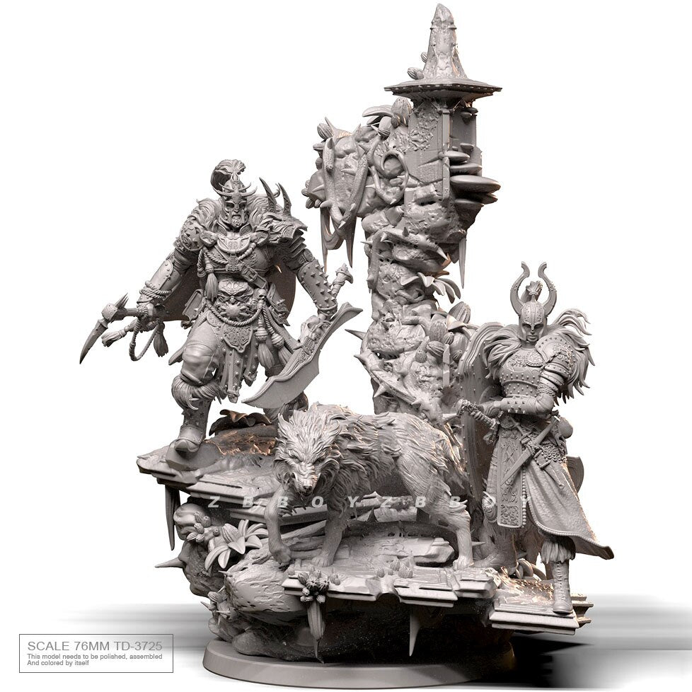 The Desolate Warband 76mm Resin Model Kit