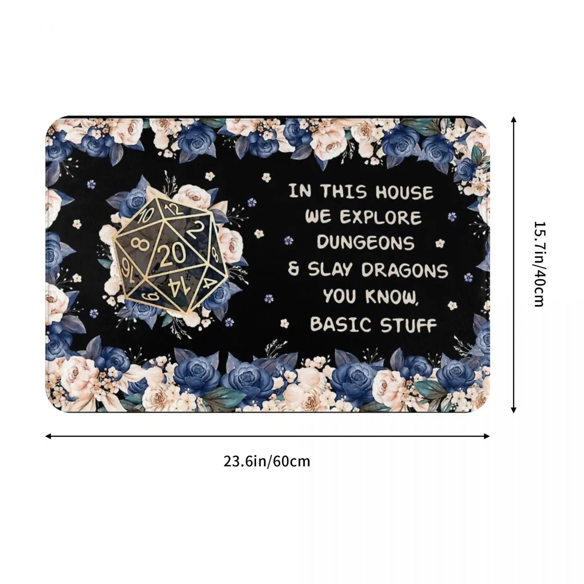 Dnd Game Non-slip Doormat In This House We Explore Dungeons And Slays Dragons Living Room Bedroom Mat Home Pattern Decor