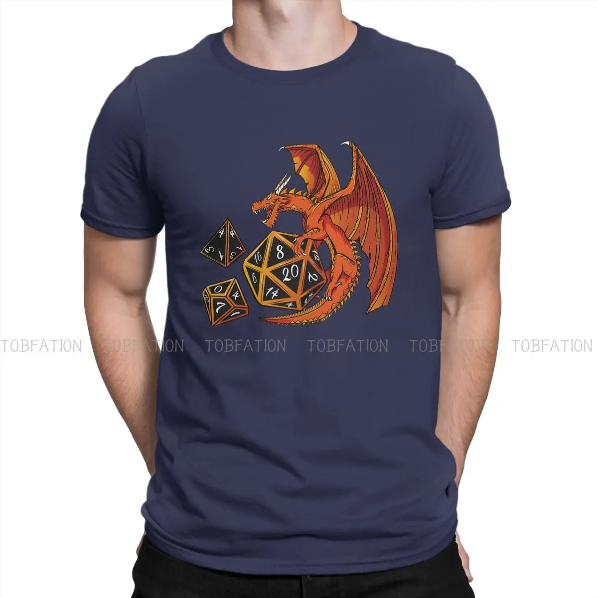 The Dice Dragon Style Graphic T-Shirt