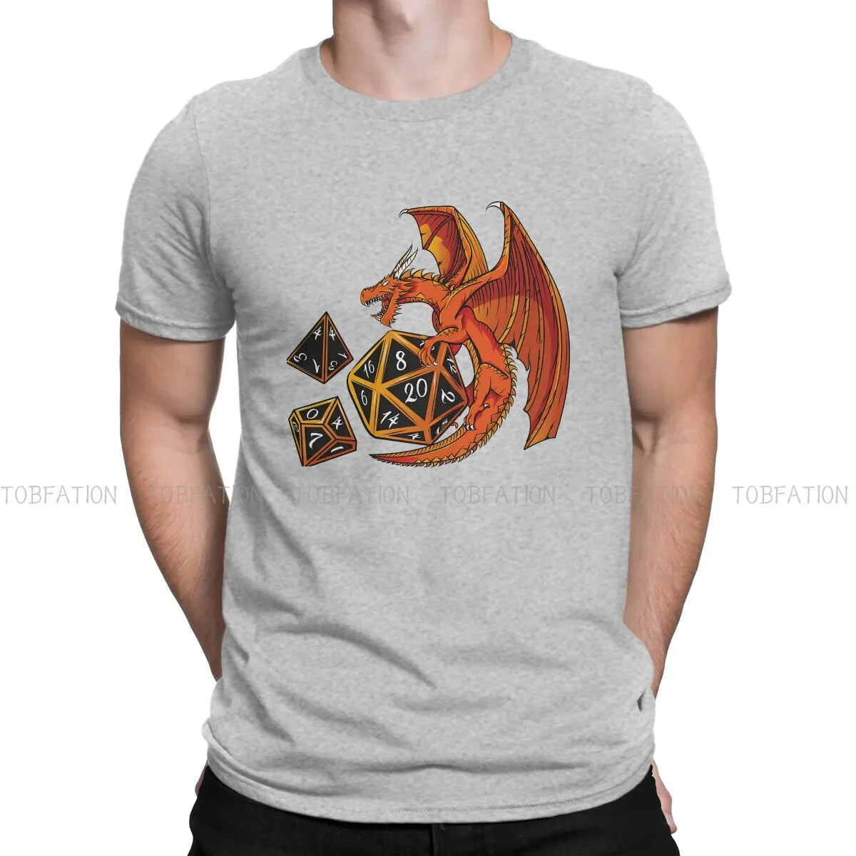 The Dice Dragon Style Graphic T-Shirt