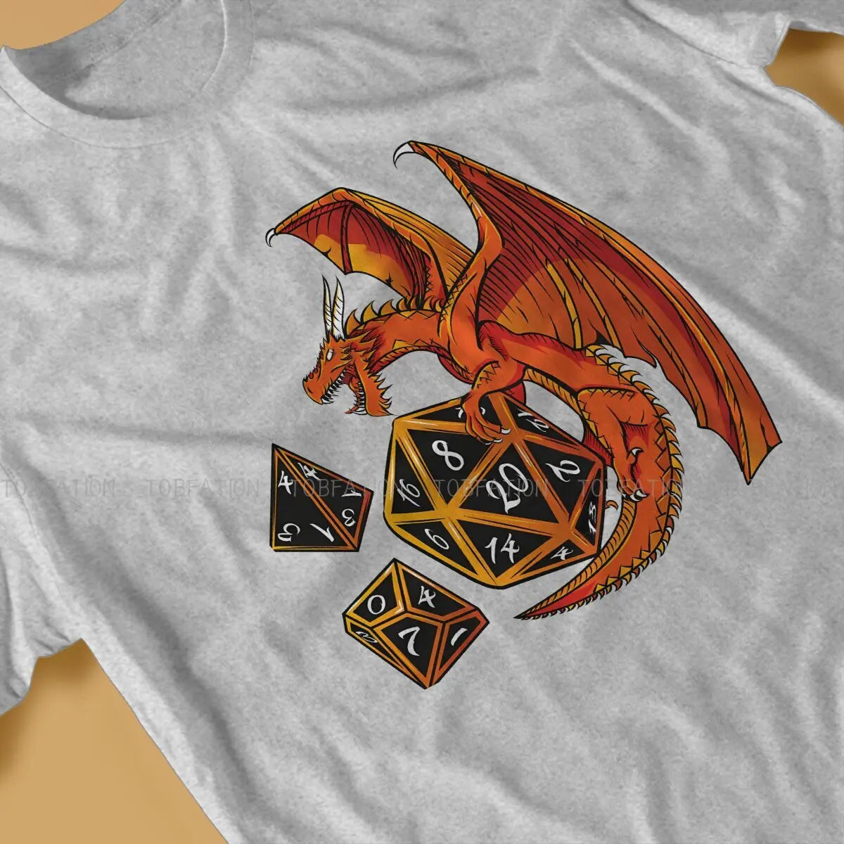 The Dice Dragon Style Graphic T-Shirt