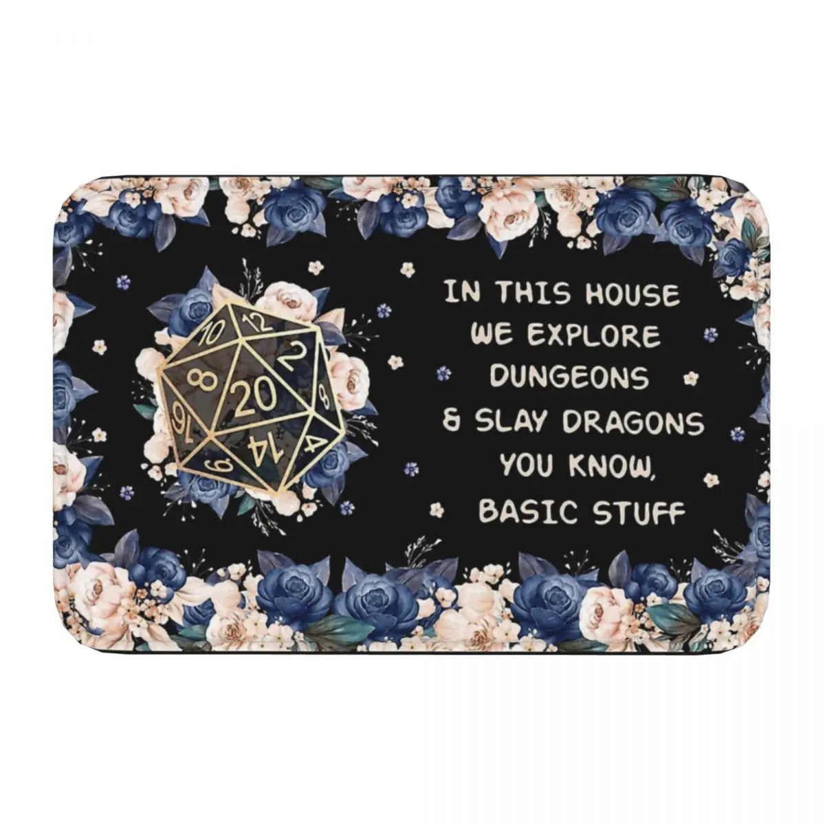 Dnd Game Non-slip Doormat In This House We Explore Dungeons And Slays Dragons Living Room Bedroom Mat Home Pattern Decor