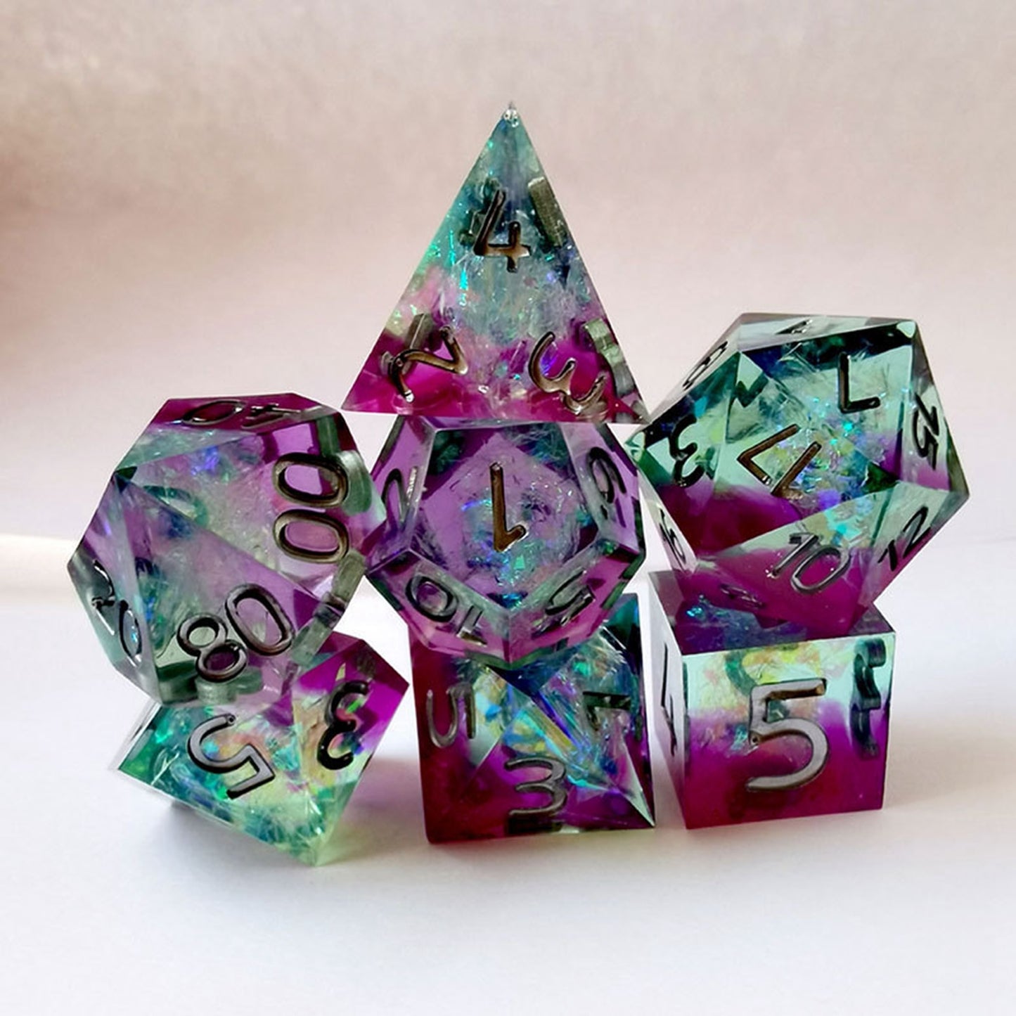 7Pcs Polyhedral Dice Set