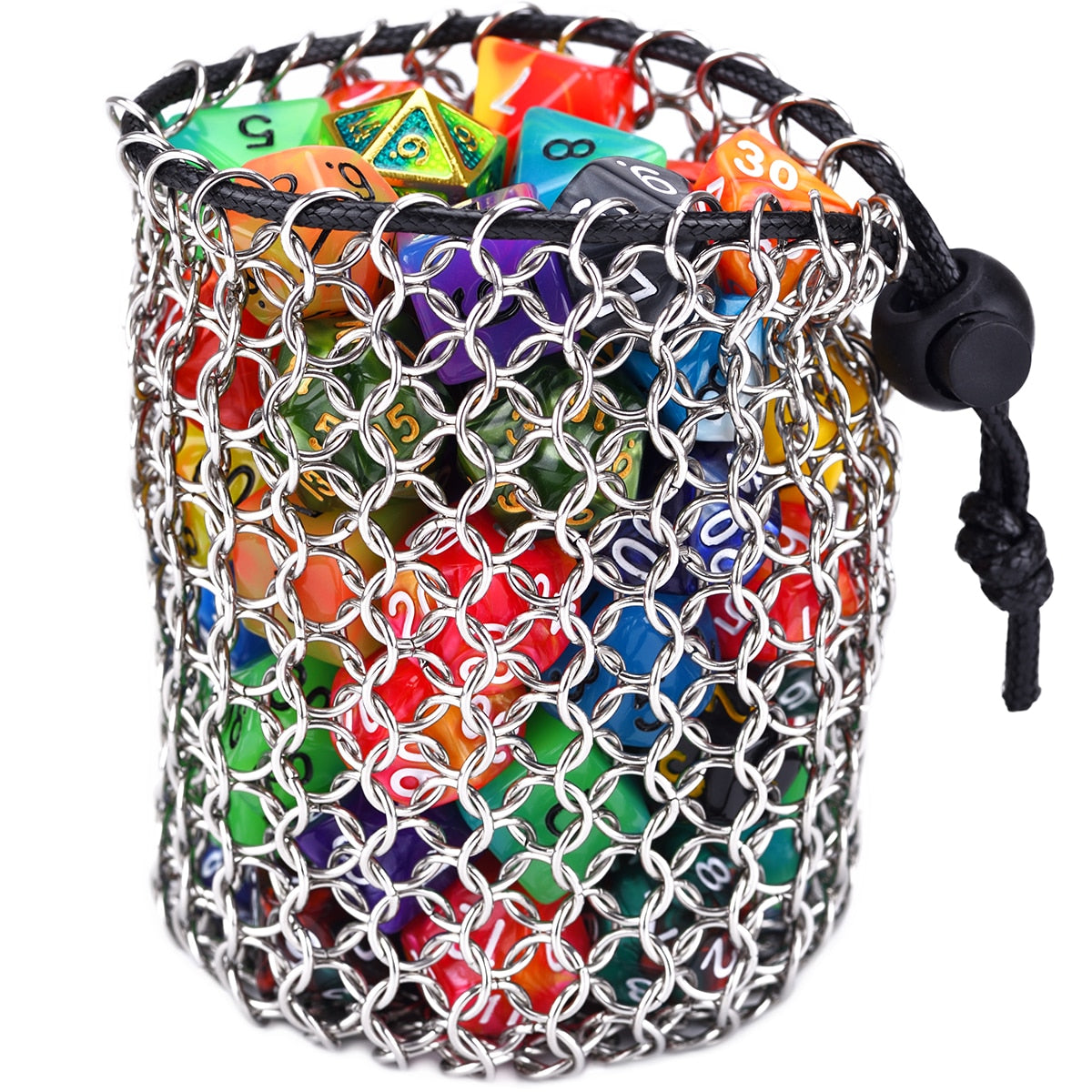 Stainless Steel Chainmail Dice Bag for Tabletop roleplaying games