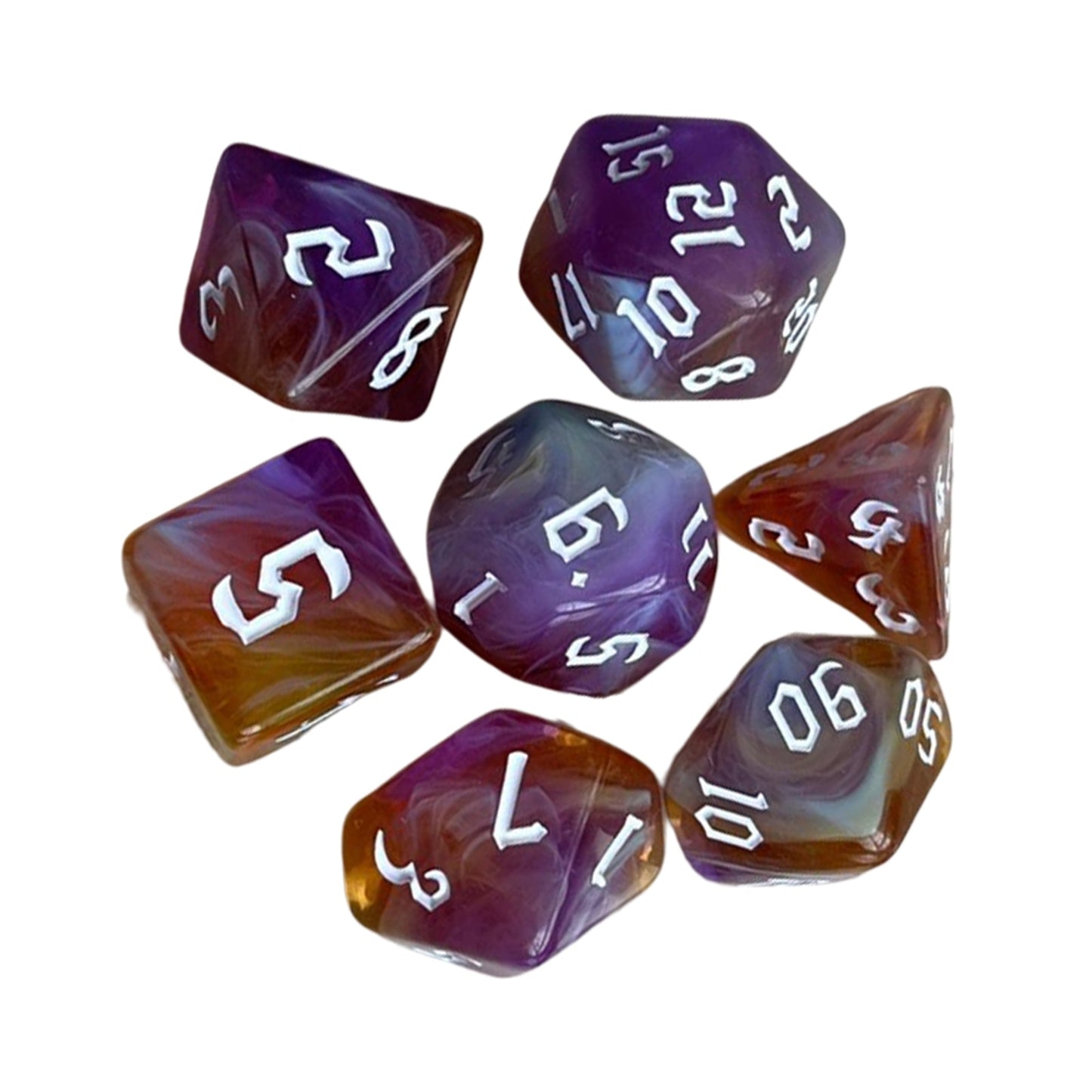 7Pcs Polyhedral Dice Set