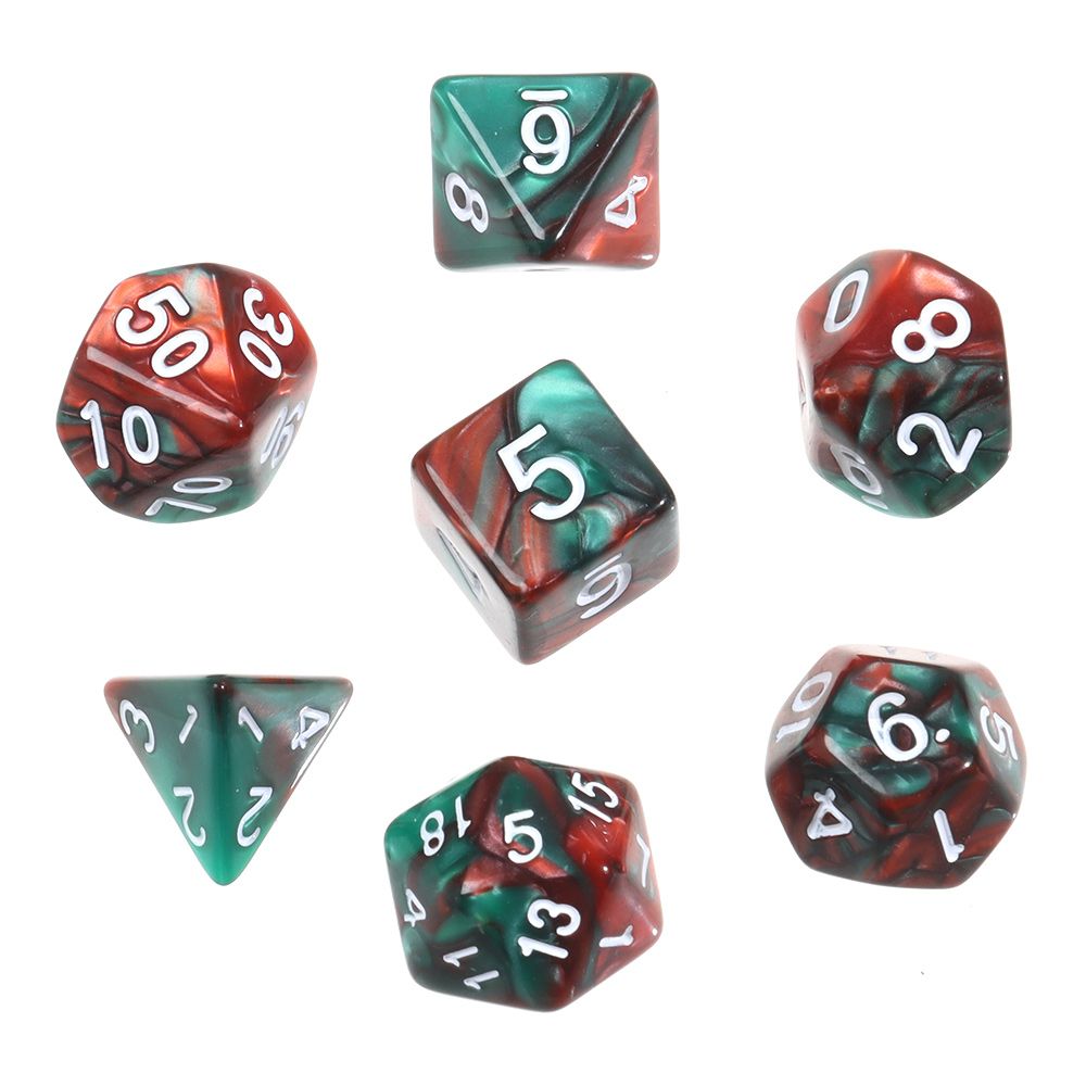 7Pcs Polyhedral Meteor Spike Dice Set