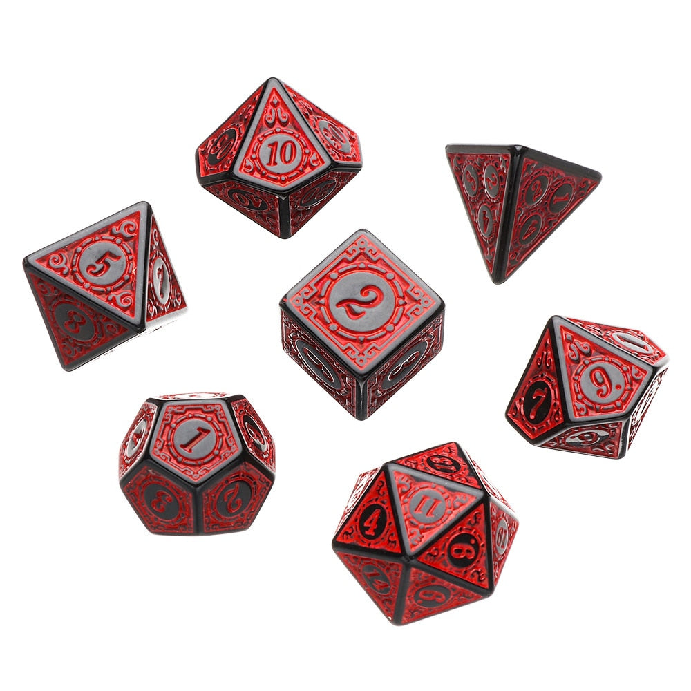 7Pcs Polyhedral Meteor Spike Dice Set