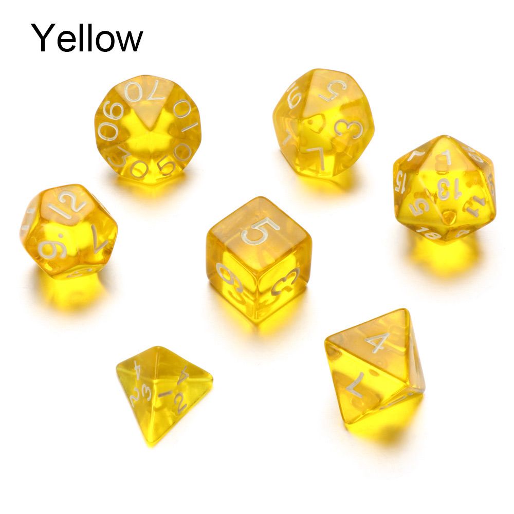 7Pcs Polyhedral Meteor Spike Dice Set