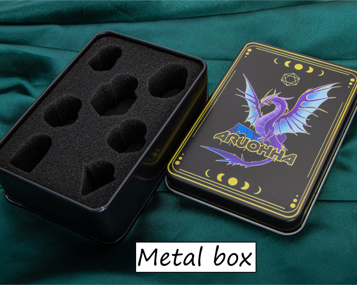 Metal dragon Polyhedral Dice Set