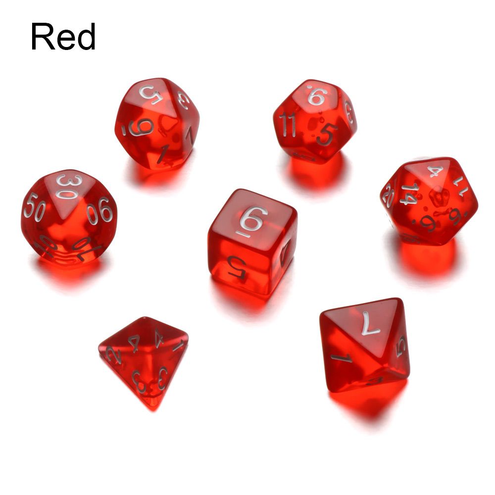 7Pcs Polyhedral Meteor Spike Dice Set