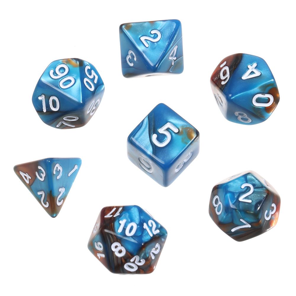 7Pcs Polyhedral Meteor Spike Dice Set