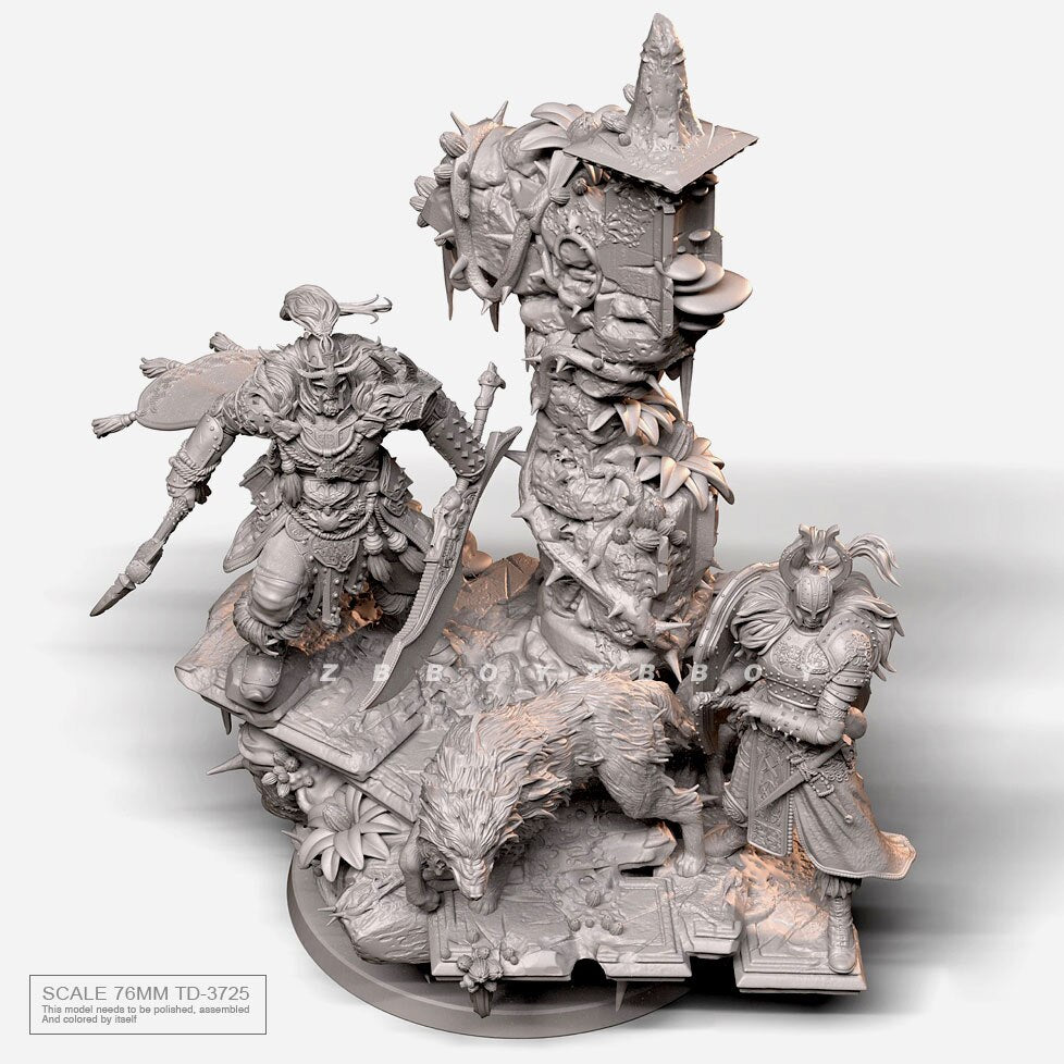 The  Desolate Warband 76mm Resin Model Kit