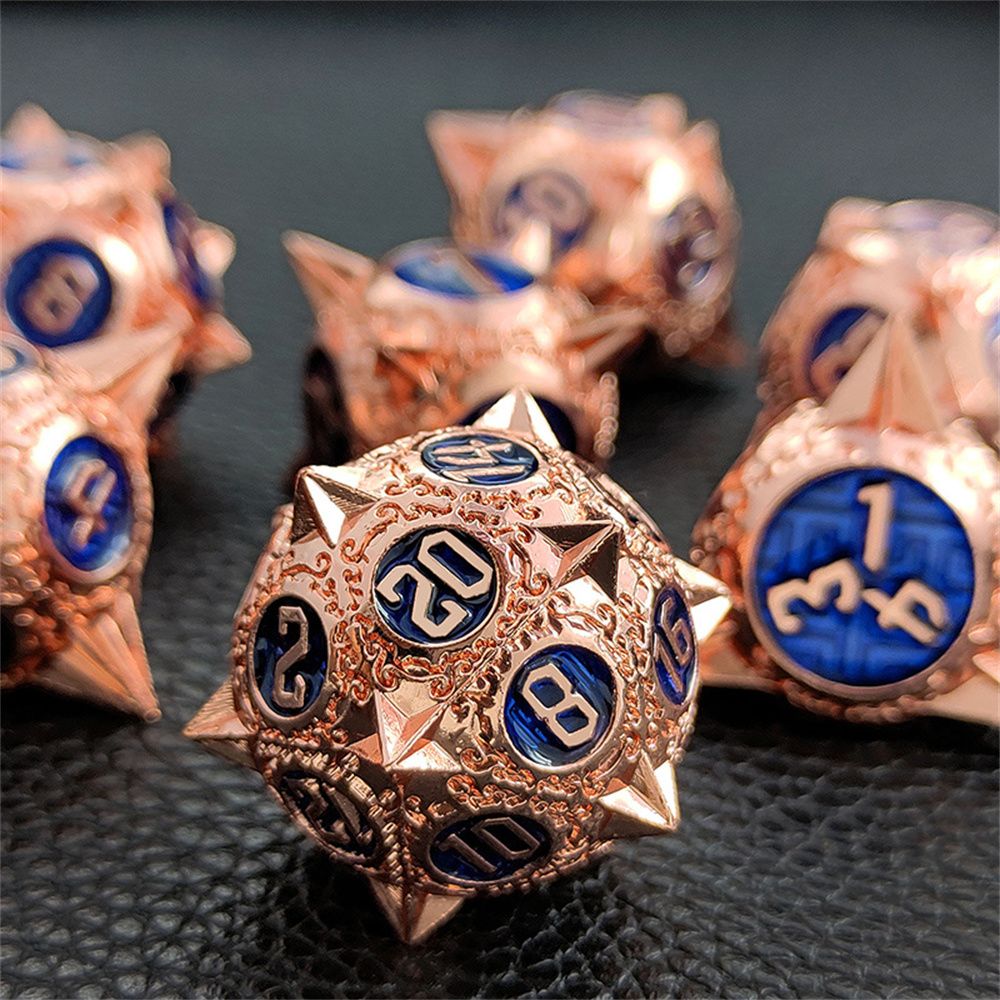 7Pcs Polyhedral Meteor Spike Dice Set