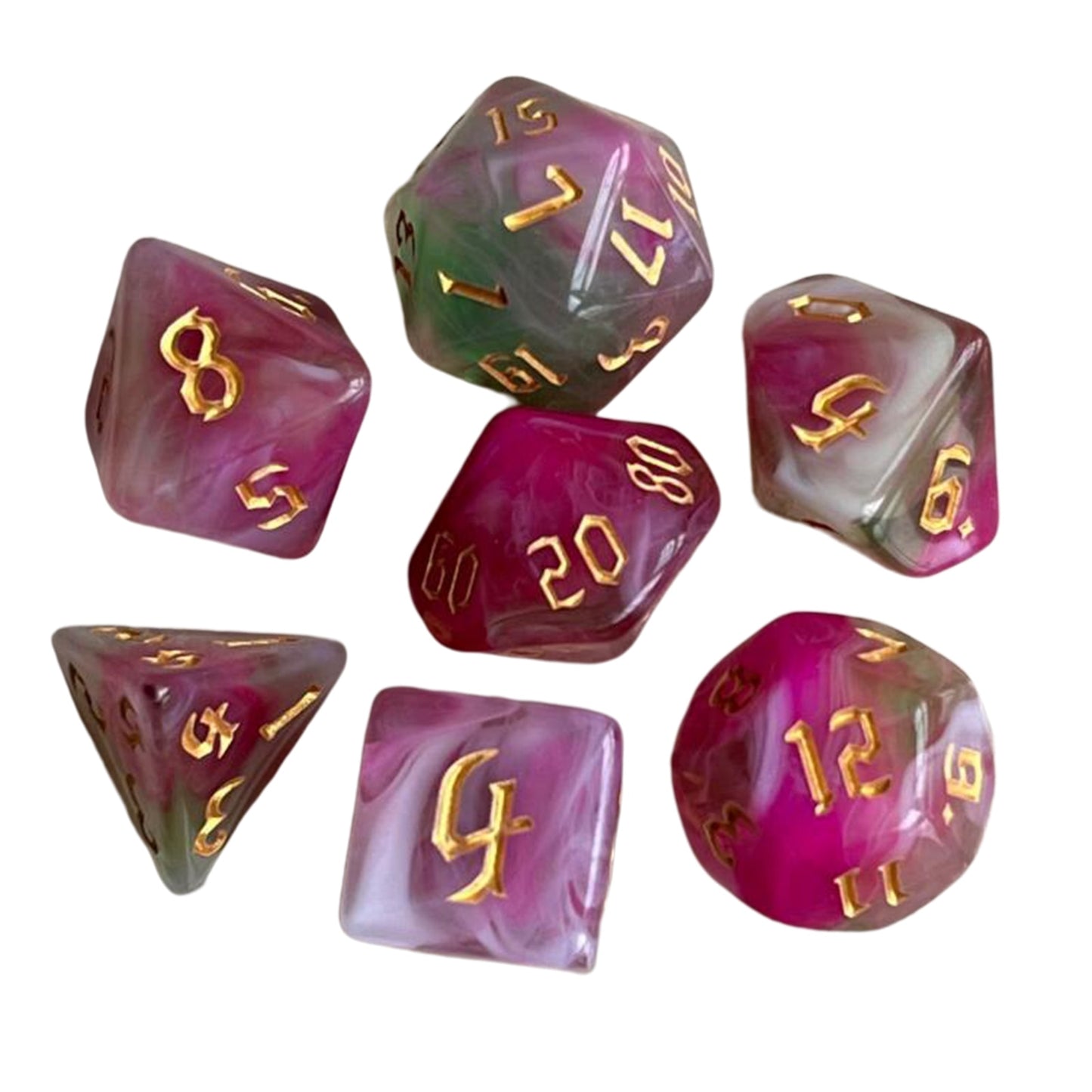 7Pcs Polyhedral Dice Set