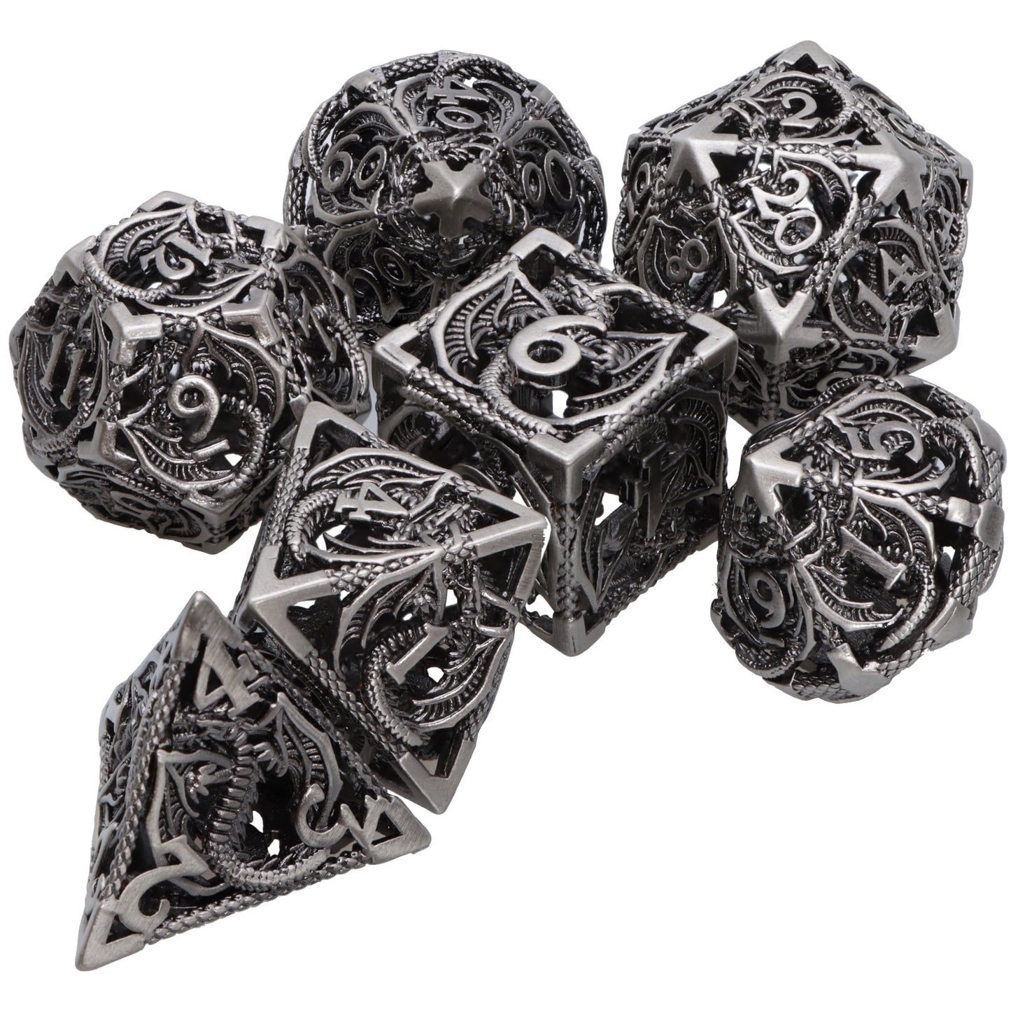 7PCS Polyhedral Hollow Dragon dice set