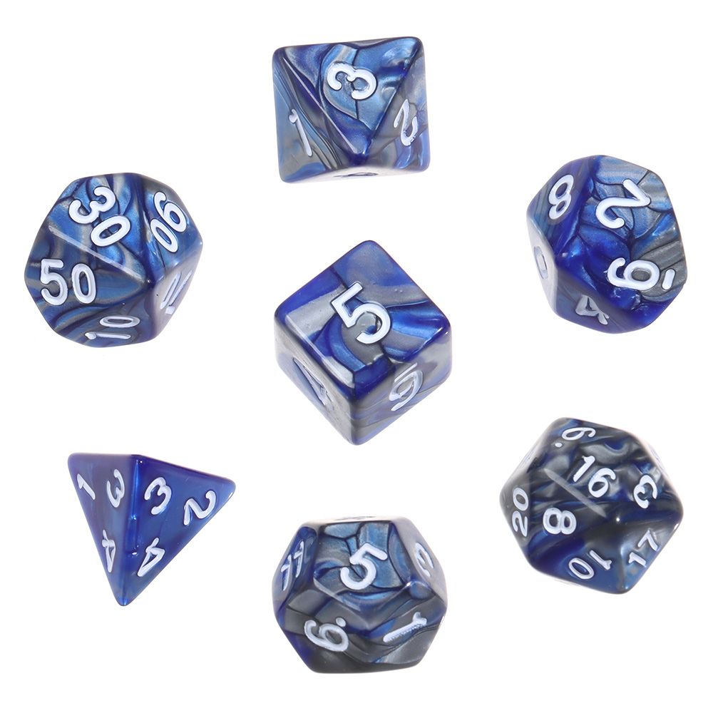 7Pcs Polyhedral Meteor Spike Dice Set