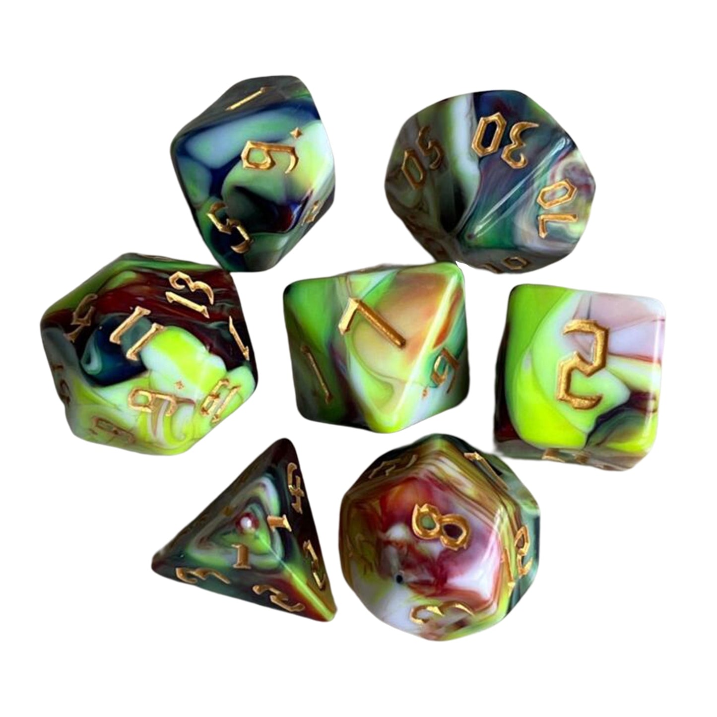 7Pcs Polyhedral Dice Set