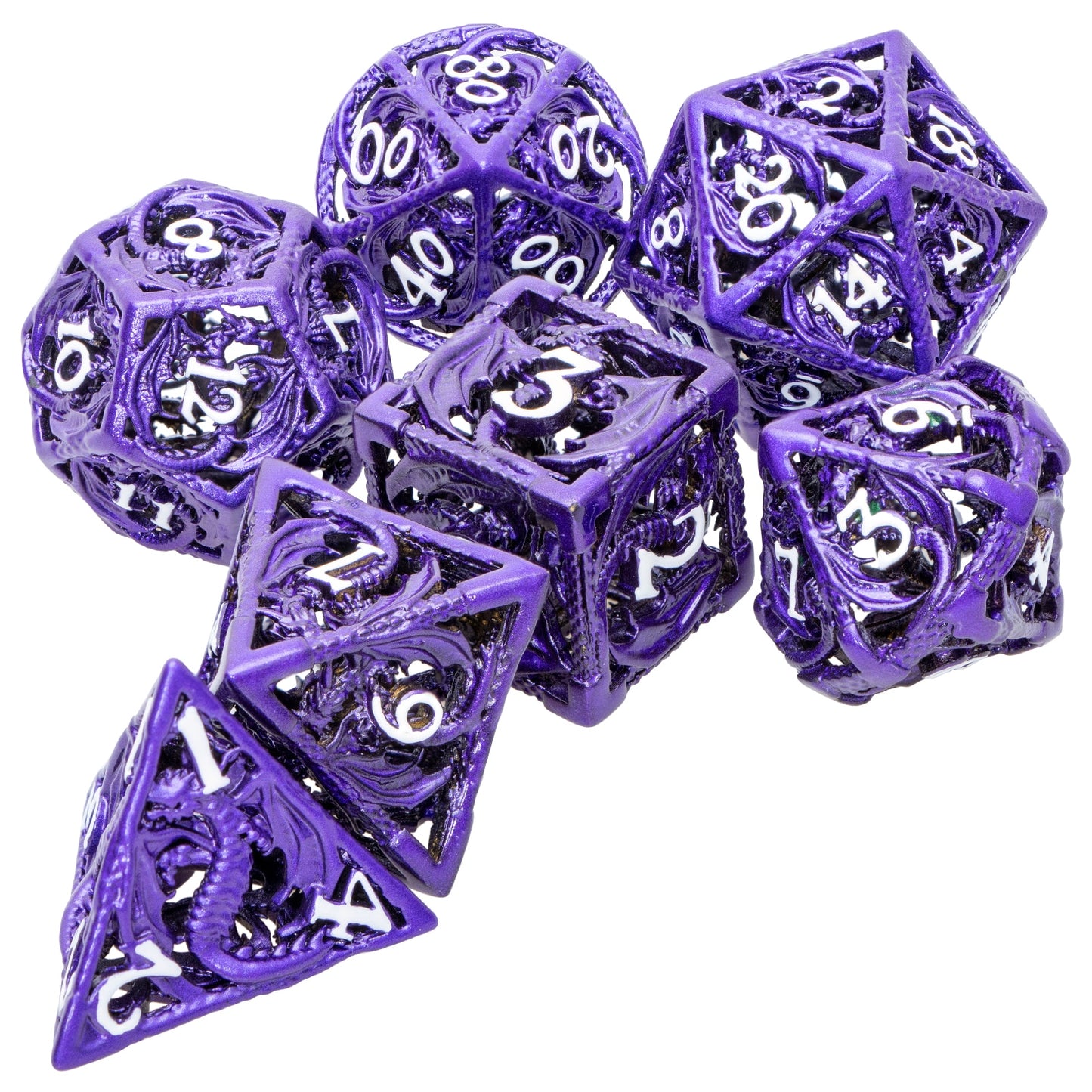 7PCS Polyhedral Hollow Dragon dice set