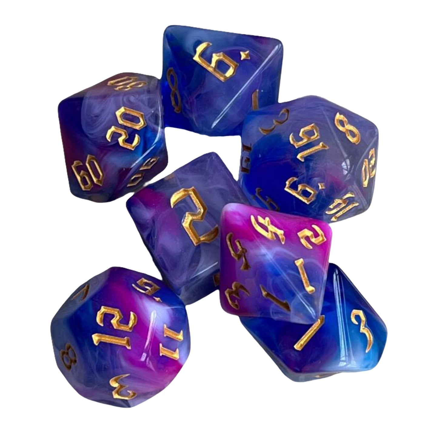 7Pcs Polyhedral Dice Set