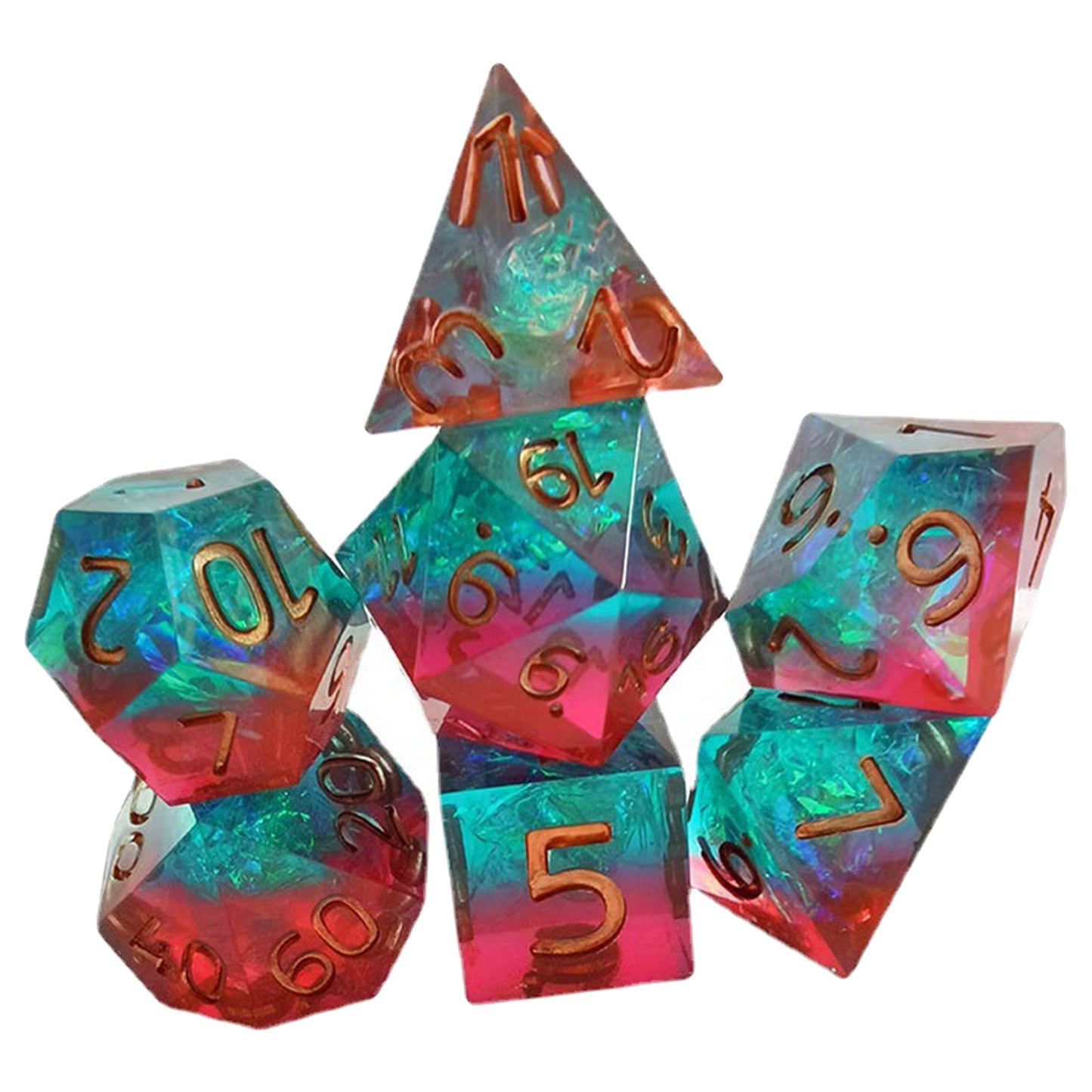 7Pcs Polyhedral Dice Set