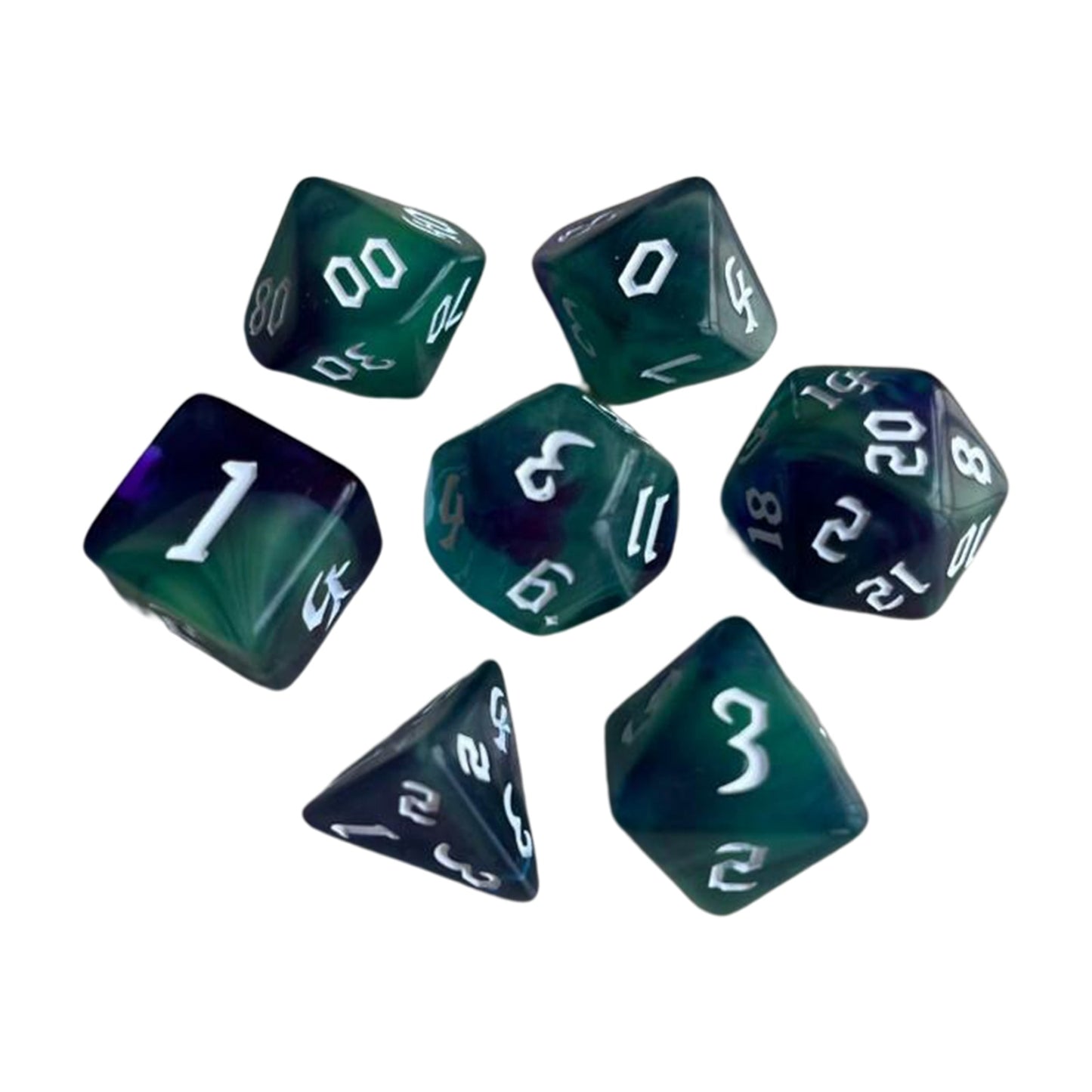 7Pcs Polyhedral Dice Set