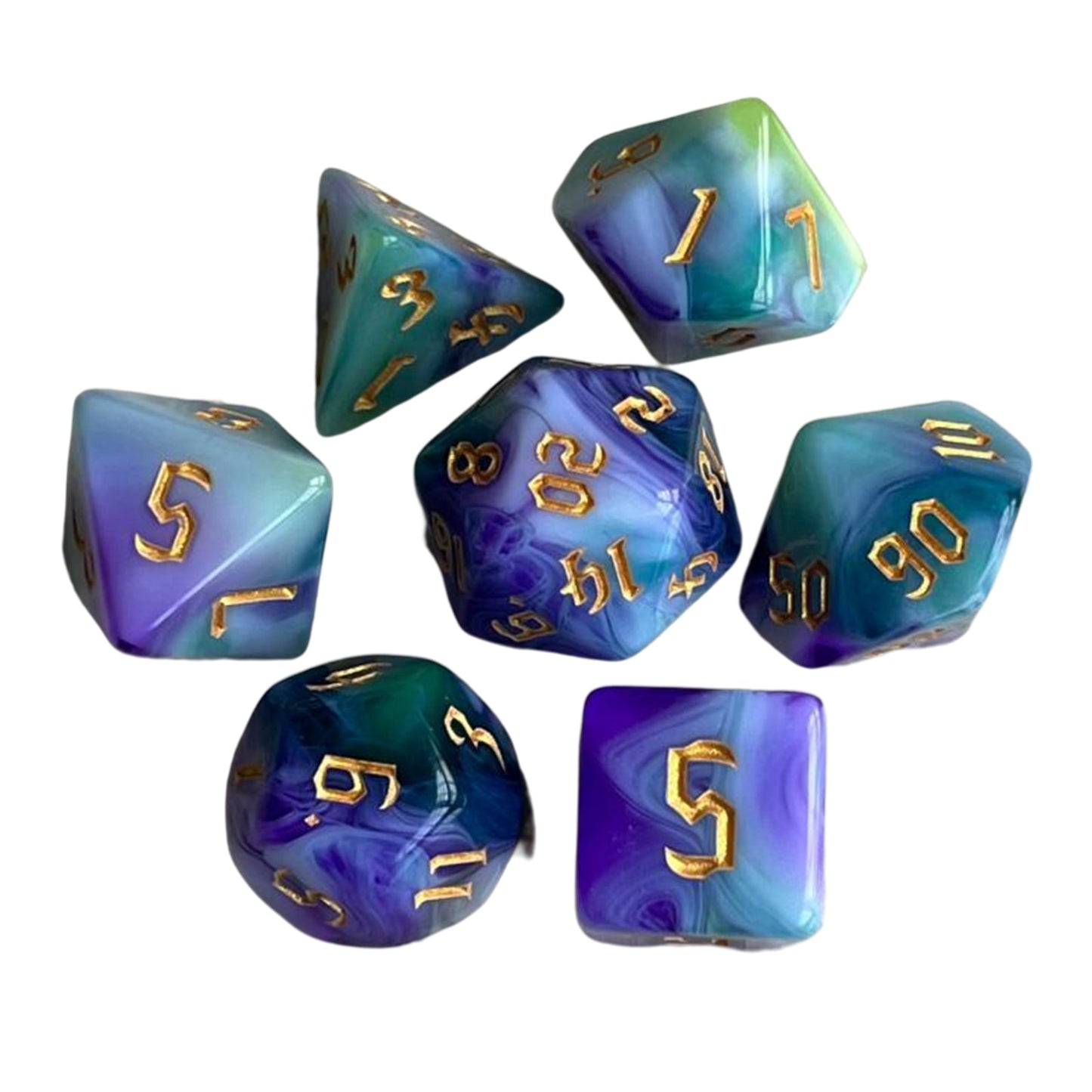 7Pcs Polyhedral Dice Set