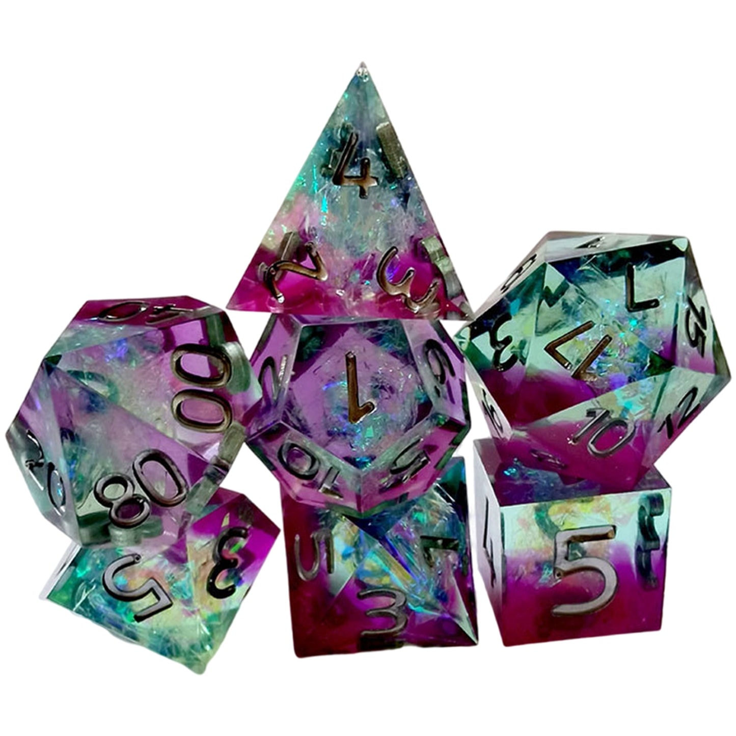 7Pcs Polyhedral Dice Set