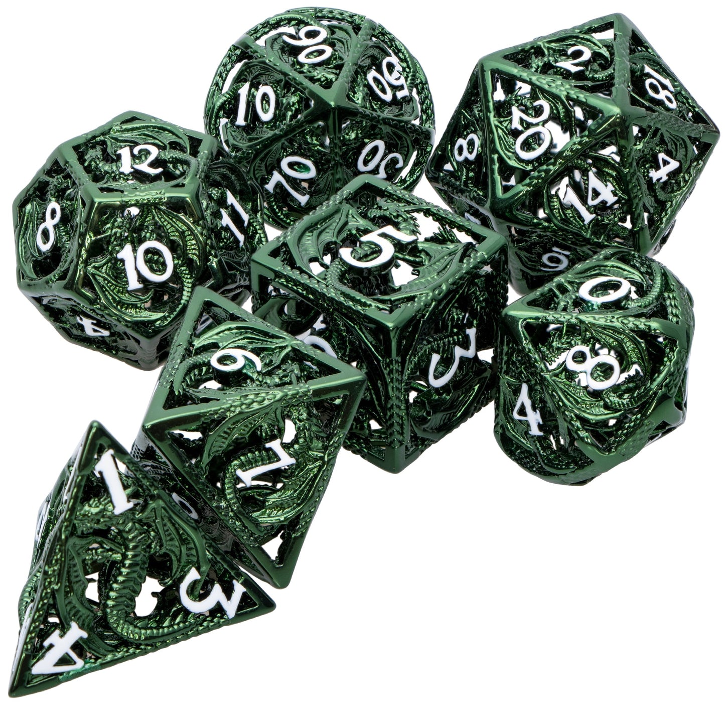 7PCS Polyhedral Hollow Dragon dice set