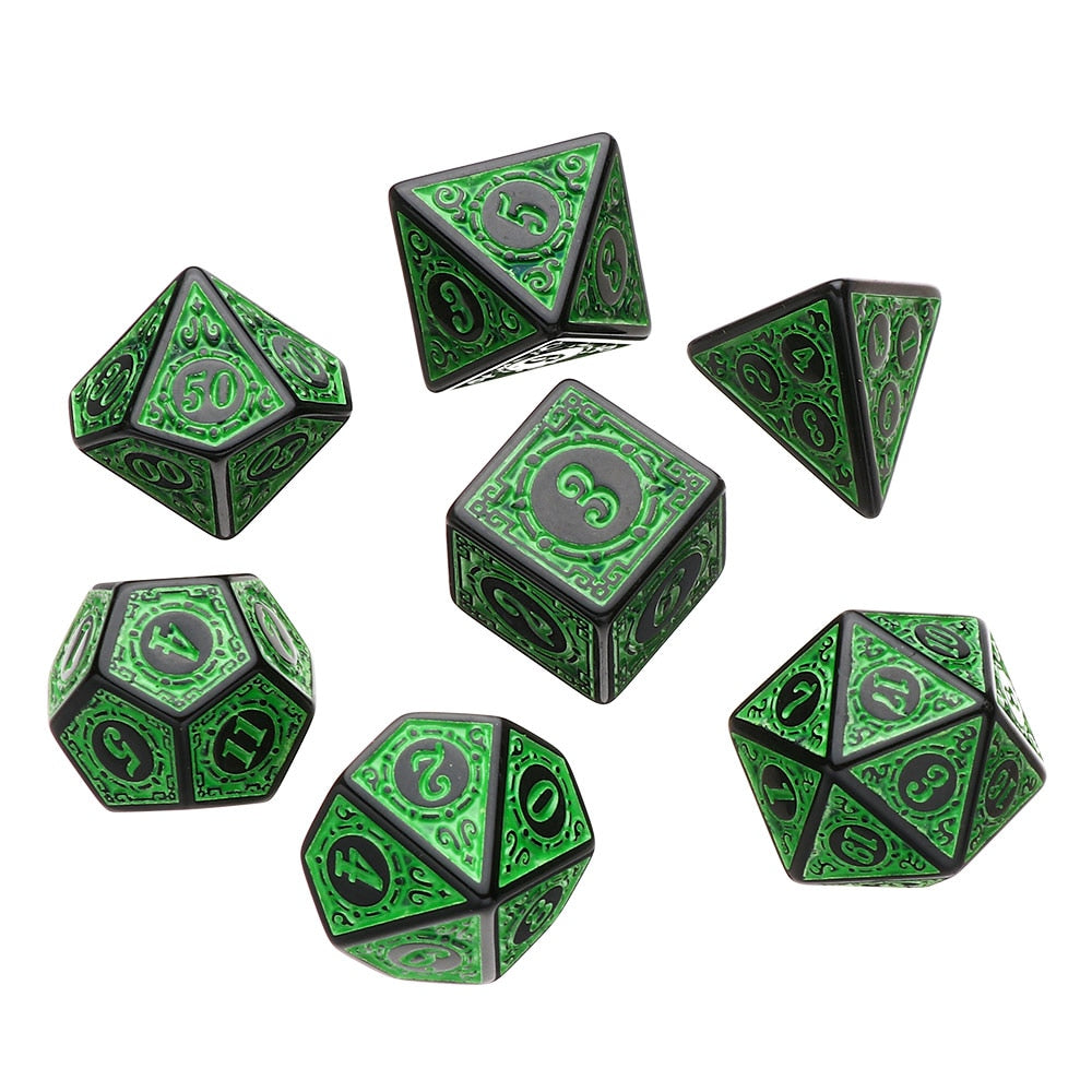 7Pcs Polyhedral Meteor Spike Dice Set