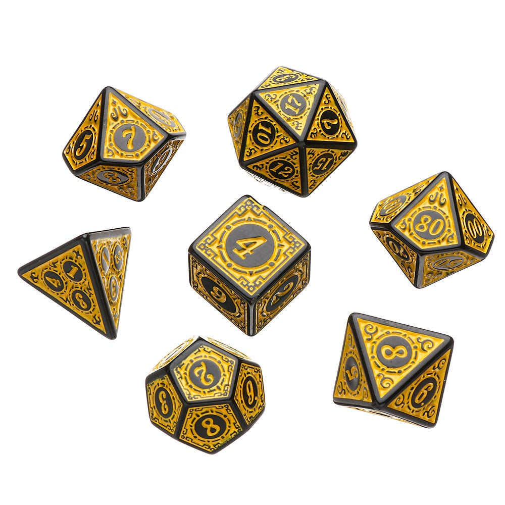 7Pcs Polyhedral Meteor Spike Dice Set