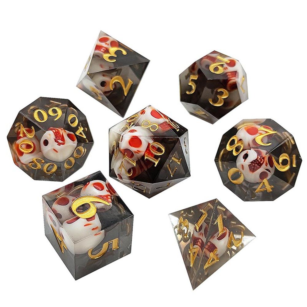 7Pcs Polyhedral Meteor Spike Dice Set