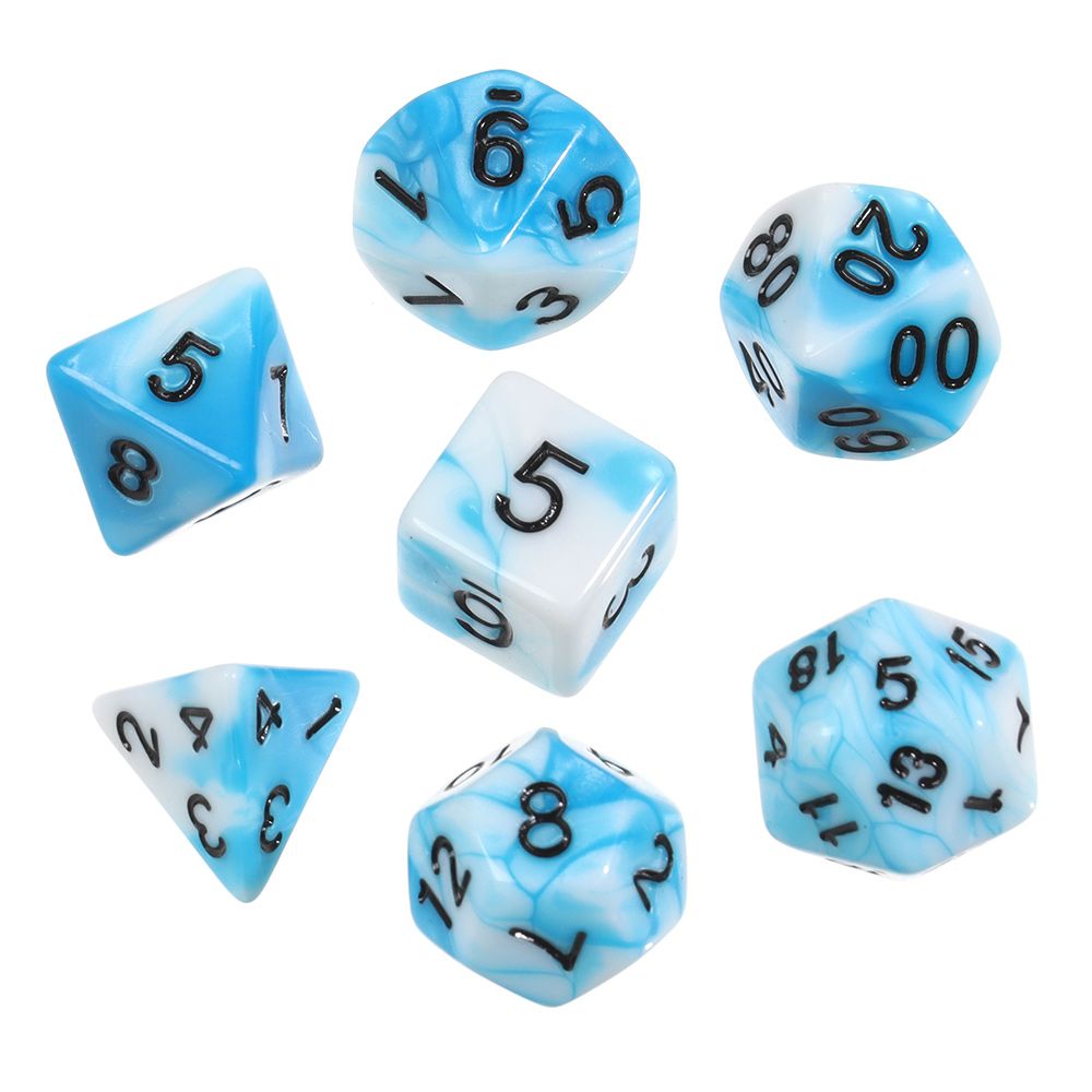 7Pcs Polyhedral Meteor Spike Dice Set