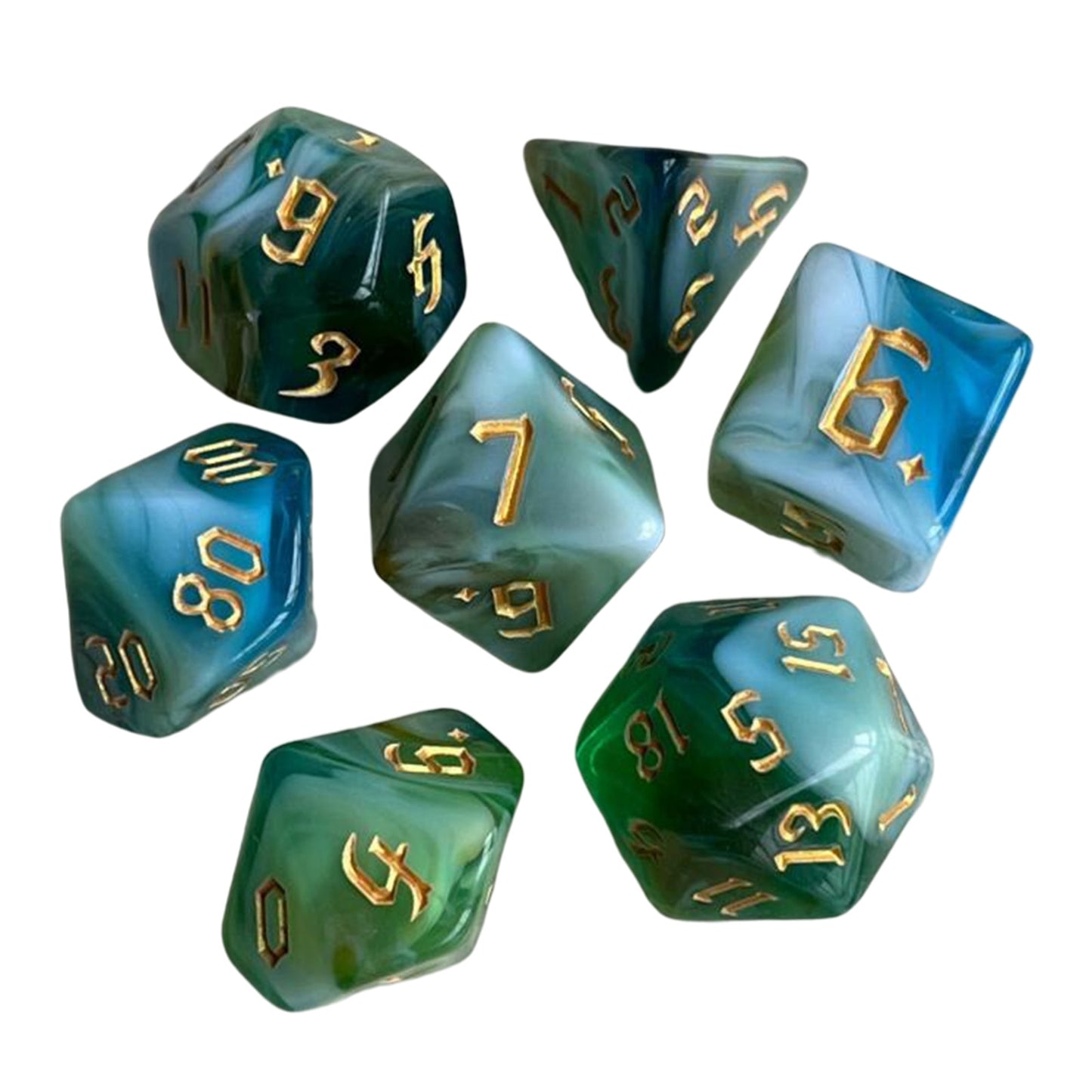 7Pcs Polyhedral Dice Set